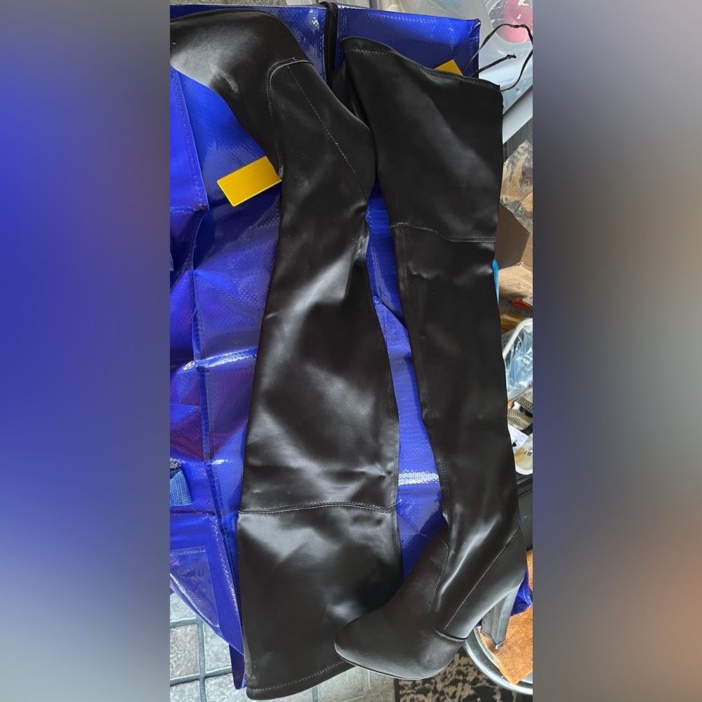 Black Thigh High Boots